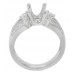 0.65 CT Round Cut Diamond Semi Mount Engagement Ring 14 K